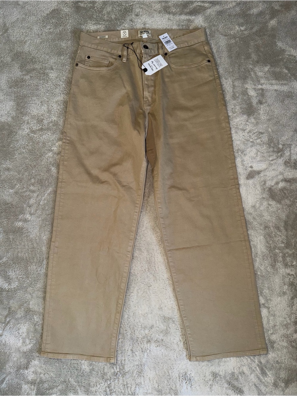 NWT Todd Snyder Relaxed Garment Dyed 5 Pocket Twill Pants In Khaki Men’s 32x30